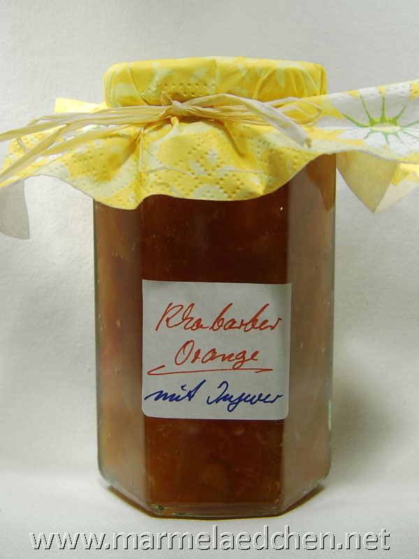 Rhabarber-Orangen-Marmelade mit Ingwer | Marmelädchen
